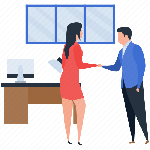 Business communication, business meeting, consulting, coworking people, official discussion, talking illustration - Download on Iconfinder