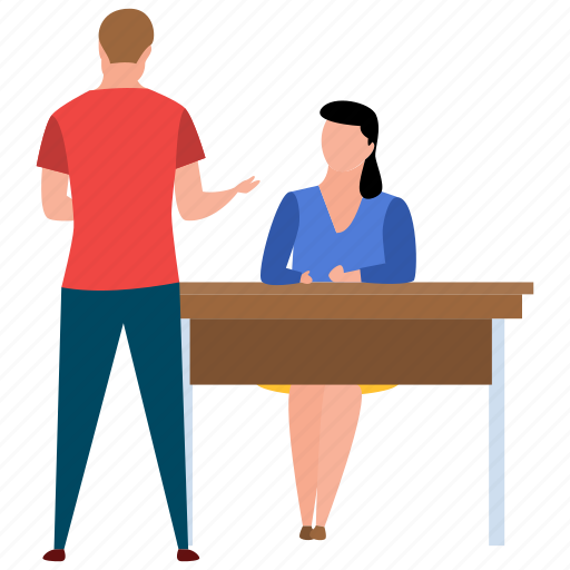 Employee selection, interview, job interview, questioning and evaluation, recruitment illustration - Download on Iconfinder