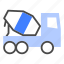 truck, concrete, cement, transport, mixer, vehicle 