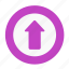arrow, business, circle, increase, office, upload, upside 