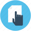 click, document, hand gesture, online document, paper