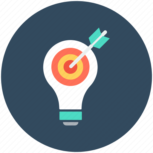 Bulb, creative, idea, idea target, innovation icon - Download on Iconfinder