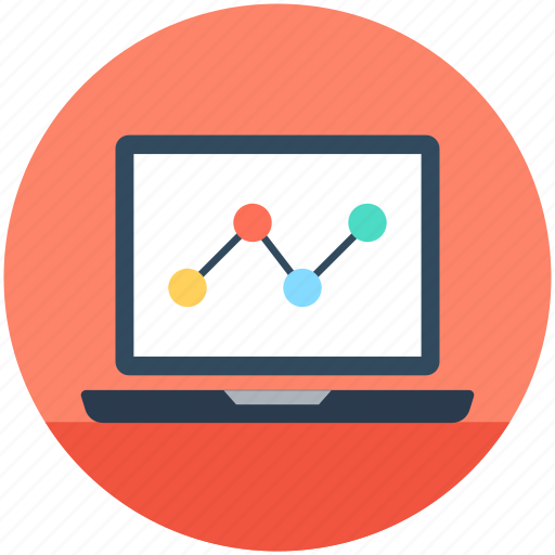 Analytics, infographics, laptop, online graph, seo graph icon - Download on Iconfinder