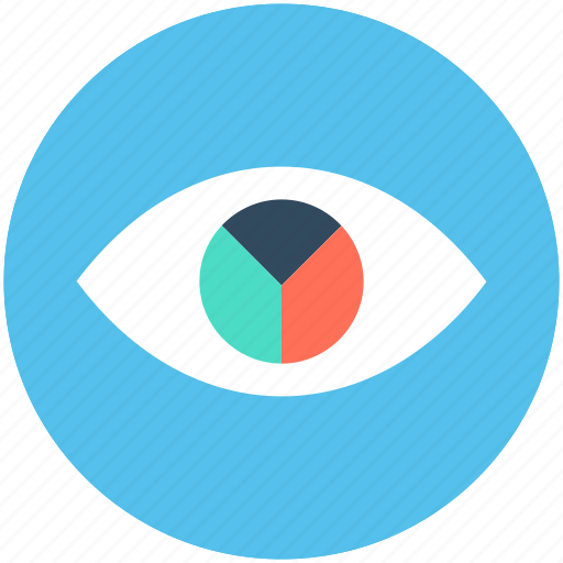 Analytics, eye, pie graph, vision, visual icon - Download on Iconfinder