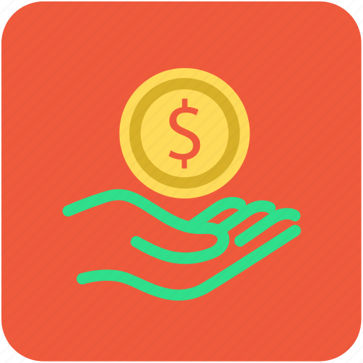 Dollar in hand, give money, hand gesture, income, safe investment icon - Download on Iconfinder