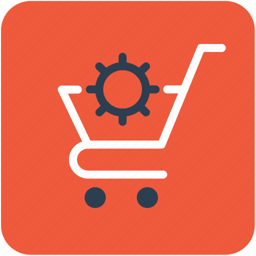 Cog, shop preferences, shop sections, shopping cart, shopping trolley icon - Download on Iconfinder