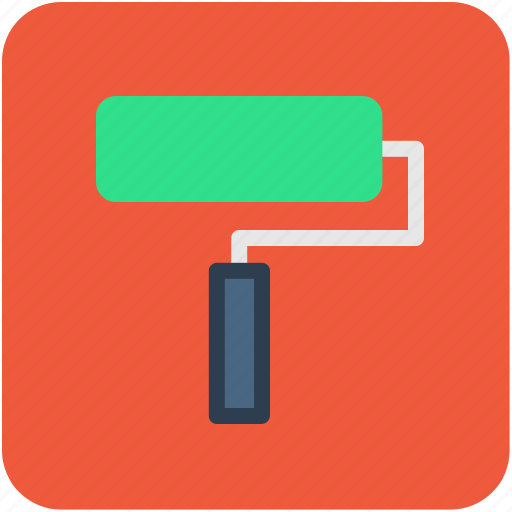 Paint brush, paint roller, roller, roller brush, wall painting icon - Download on Iconfinder