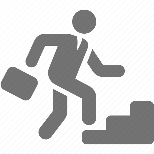 Briefcase, work, ascend, businessman, climb, stairs icon - Download on Iconfinder