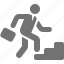 briefcase, work, ascend, businessman, climb, stairs 