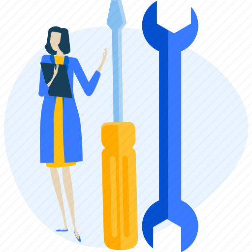 Janitor, maintenance, people, service, setting, support, tool illustration - Download on Iconfinder