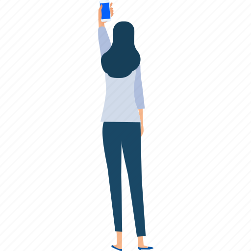 People, woman, selfie, profile, account, social media, mobile illustration - Download on Iconfinder