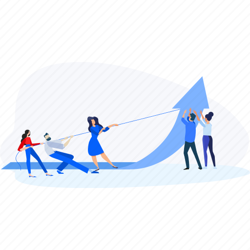 People, planning, strategy, business, team, growth, arrow illustration - Download on Iconfinder
