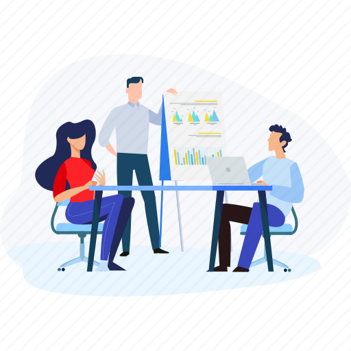 People, meeting, presentation, business, report, analysis, data illustration - Download on Iconfinder