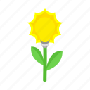 bulb, idea, isometric, lamp, leaf, natural, plant 