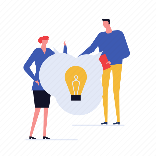 Business, brainstorming, idea, discussion illustration - Download on Iconfinder