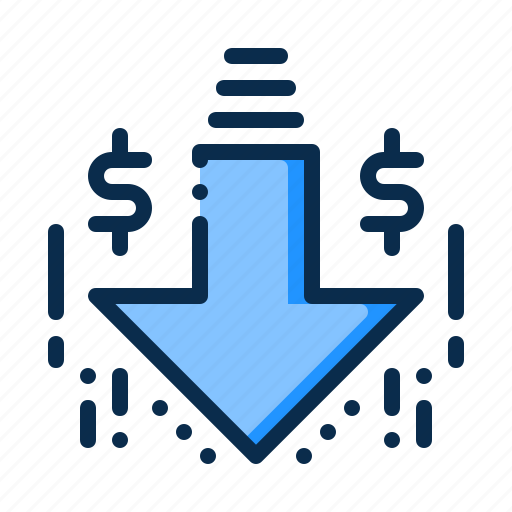 Arrow, business, decrease, down, deflation icon - Download on Iconfinder