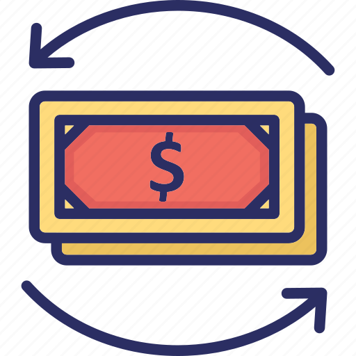 Banking, banknote, economy, money cycle, money flow icon - Download on Iconfinder