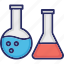 chemical, experiments, flask, lab flask, research 