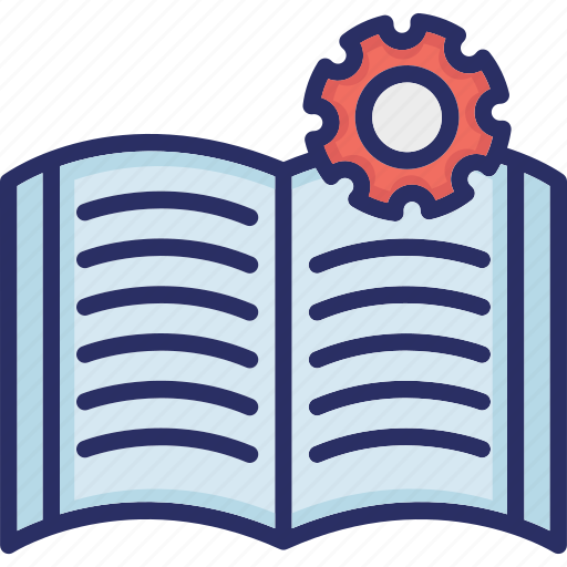 Artificial intelligence, book, cog, education, machine learning icon - Download on Iconfinder