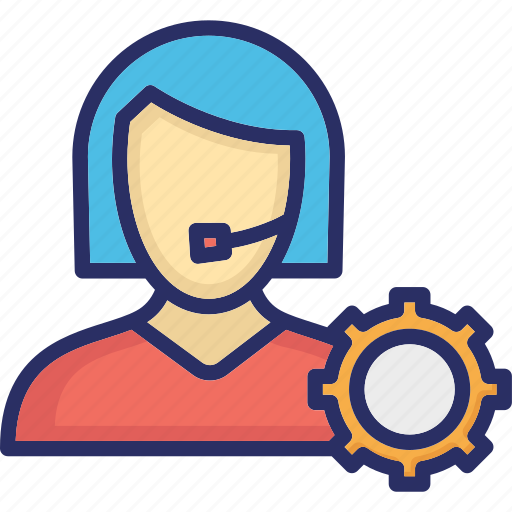 Cog, help, helpline, technical assistance, technical support icon - Download on Iconfinder