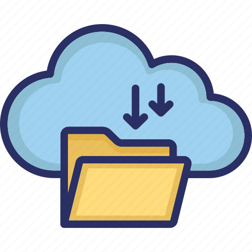 Backup, cloud computing, computing, download, file download, folder icon - Download on Iconfinder