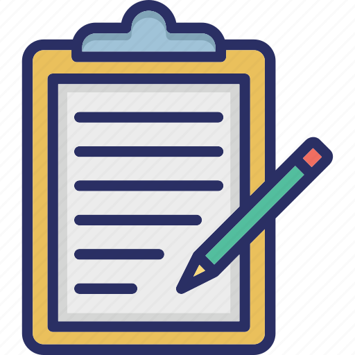 Clipboard, document, notes, pencil, writing icon - Download on Iconfinder