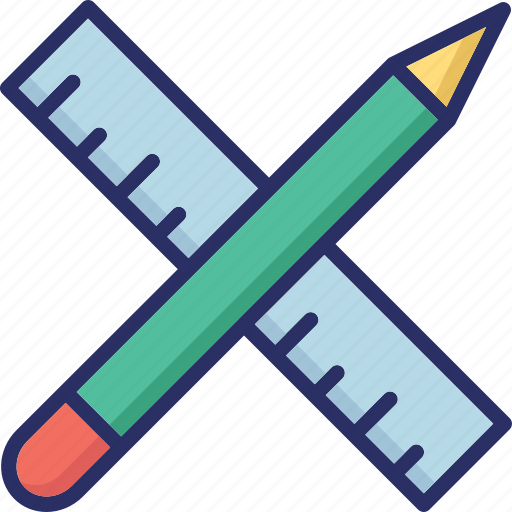 Drafting, pencil, ruler, scale, stationer icon - Download on Iconfinder