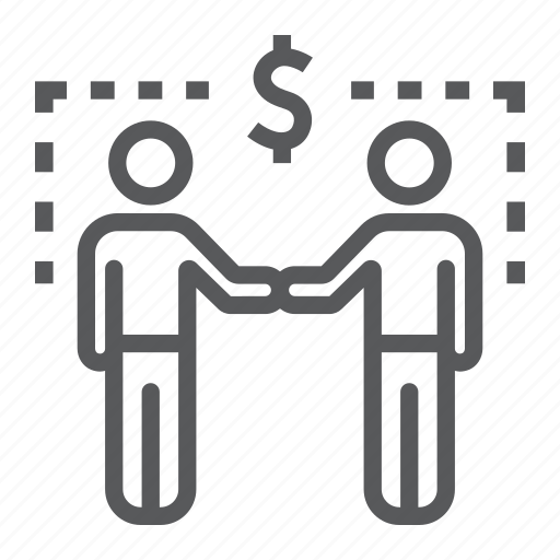 Agreement, business, dollar, handshake, people, relationship, two icon - Download on Iconfinder