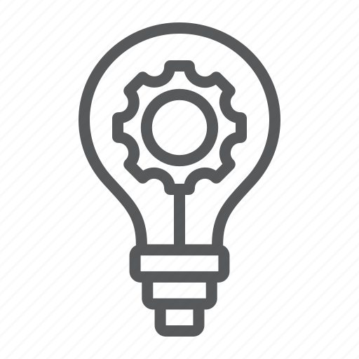Bulb, business, cog, cogwheel, development, idea, light icon - Download on Iconfinder