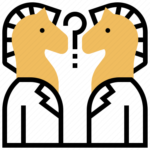 Confuse, decisions, horses, question, strategic icon - Download on Iconfinder