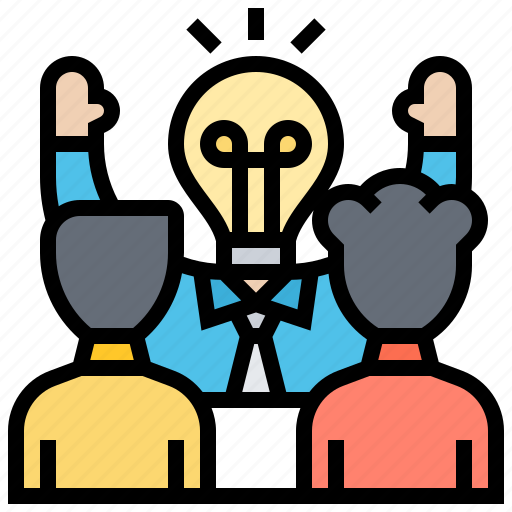 Brainstorming, group, idea, leader, teamwork icon - Download on Iconfinder