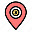 a21, dollar, location, map, money, pin 