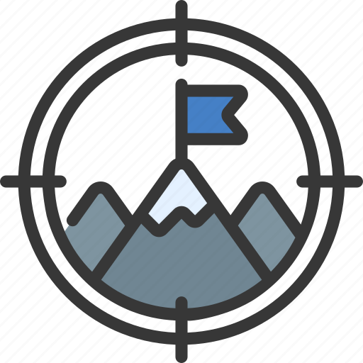 Mission, target, mountains icon - Download on Iconfinder