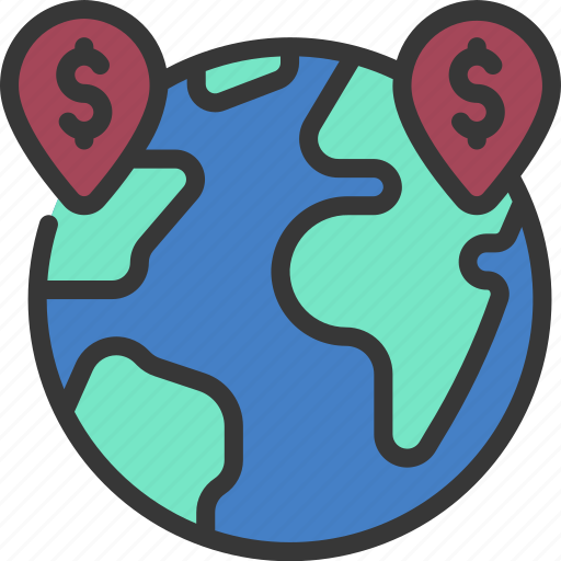 Offshoring, offshore, money, globe icon - Download on Iconfinder