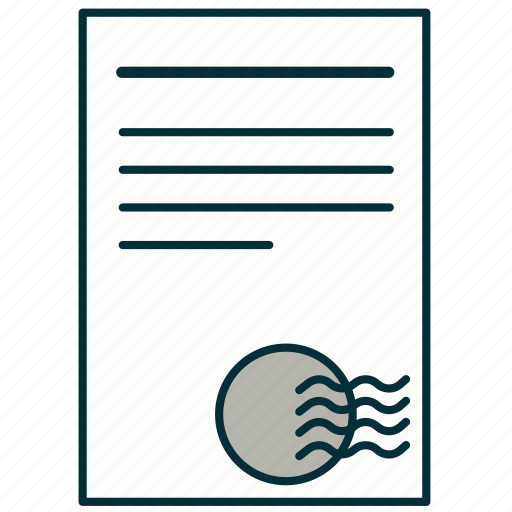 Agreement, bill, document, print, securities, stamp icon - Download on Iconfinder