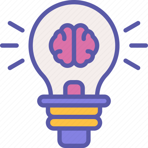 Idea, brain, creative, light, bulb icon - Download on Iconfinder