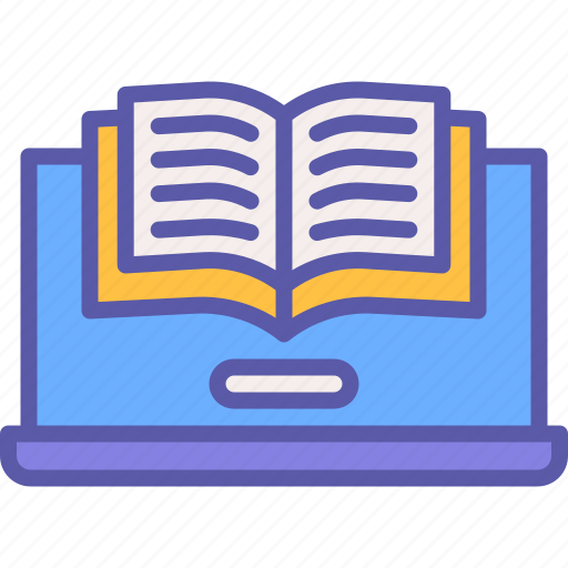 Online, learning, laptop, book, education icon - Download on Iconfinder