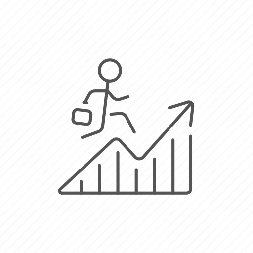Businessman, financial, growing, increase, progress, recovery, success icon - Download on Iconfinder