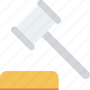 hammer, law, legal insurance icon