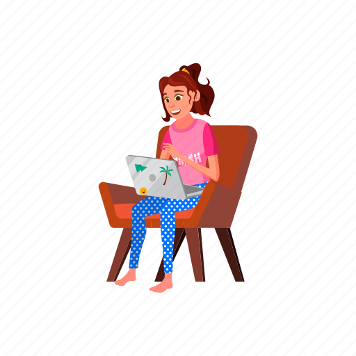 Woman, happiness, young, chatting, boyfriend, laptop, people icon - Download on Iconfinder