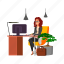 woman, businesswoman, working, office, table, computer, people 
