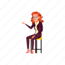 woman, businesswoman, bored, sitting, business, conference, people