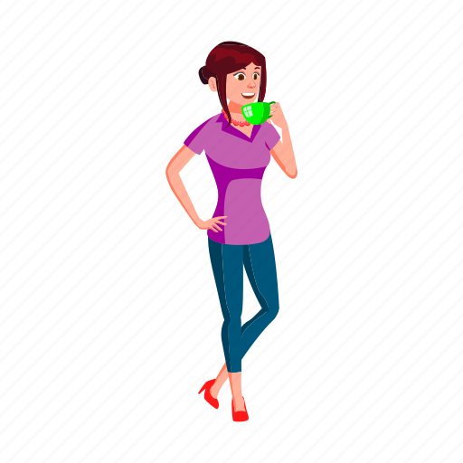 Woman, young, cheerful, drinking, energy, drink, people icon - Download on Iconfinder