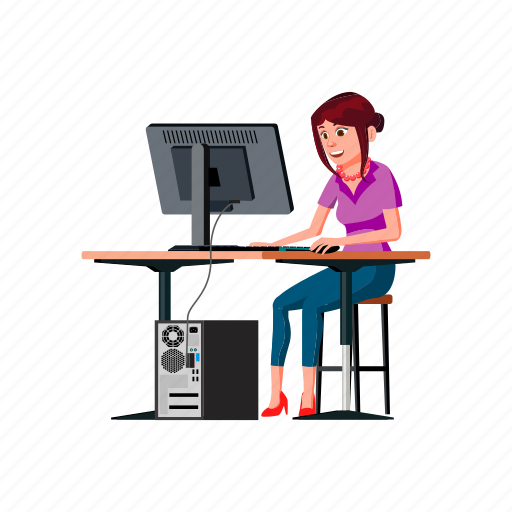 Woman, writer, writing, book, computer, people, person icon - Download on Iconfinder