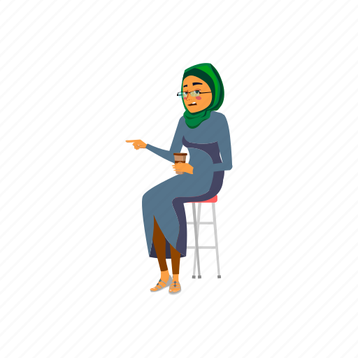 Woman, young, islamic, giving, advice, colleague, people icon - Download on Iconfinder