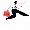 business, increase, arrow, upwards, up, profit, graph, chart, promotion, salary 