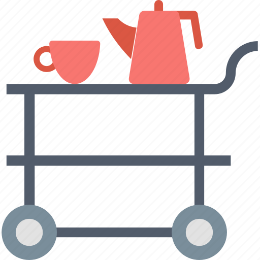 Coffee, table, cart, cup, dining, service, teapot icon - Download on Iconfinder
