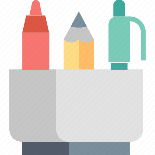Pencil, stand, cup, office, stationary, supplies, work icon - Download on Iconfinder