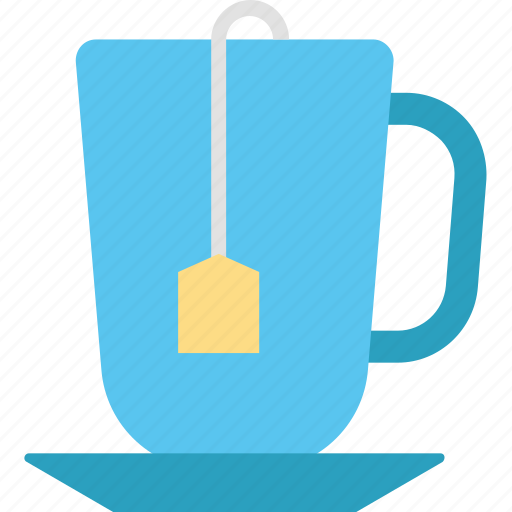 Cup, tea, bag, break, drink, saucer, tableware icon - Download on Iconfinder