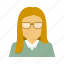 avatar, business, glasses, secretary, businesswoman 